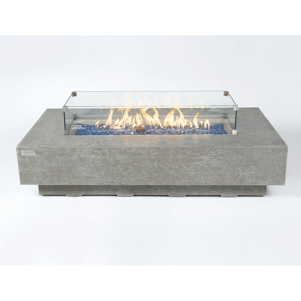 Riviera Outdoor Light Grey Fire Pit Table - Select Fuel Type