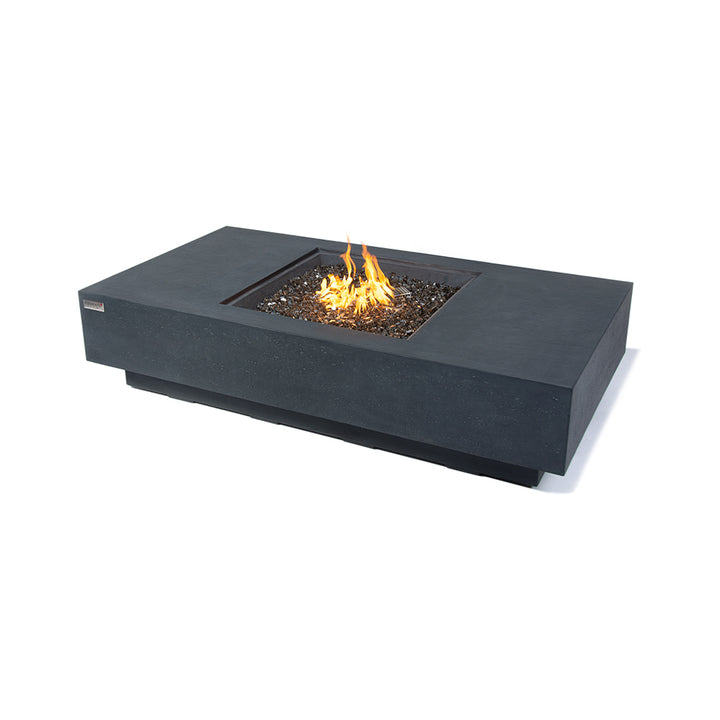 Cannes Outdoor Dark Grey Fire Pit Table - Select Fuel Type