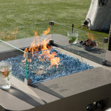Elementi Plus Square Tempered Glass Wind Screen for Outdoor Fire Pit - 23.6 x 23.6 x 7 inches