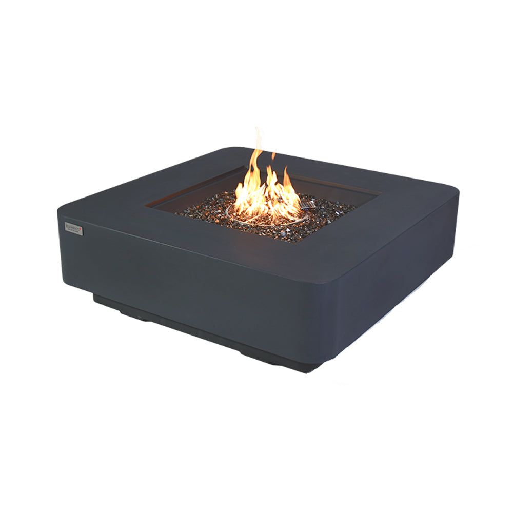 Bergamo Outdoor Dark Grey Fire Pit Table - Select Fuel Type