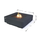 Bergamo Outdoor Dark Grey Fire Pit Table - Select Fuel Type