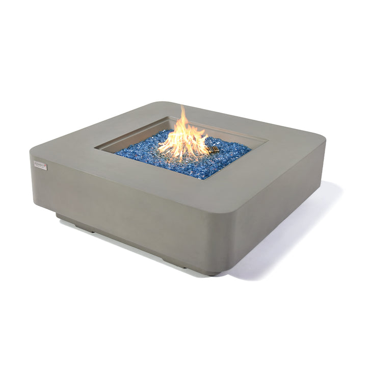 Lucerne Outdoor Light Grey Fire Pit Table - Select Fuel Type