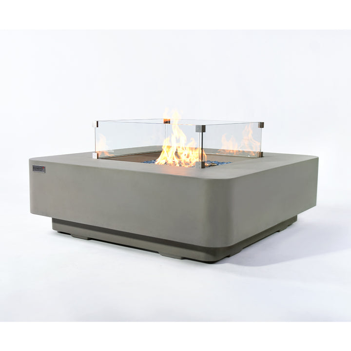 Lucerne Outdoor Light Grey Fire Pit Table - Select Fuel Type