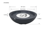 Elementi Plus Rose Bowl Fire Pit, 48 x 48 Inches
