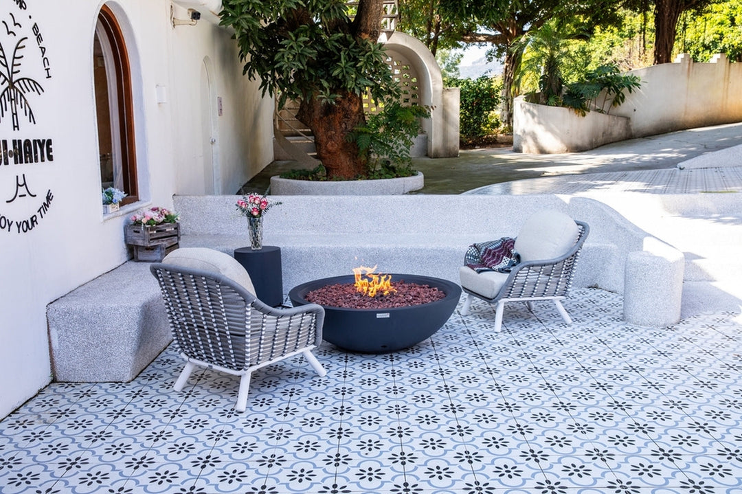 Elementi Plus Rose Bowl Fire Pit, 48 x 48 Inches