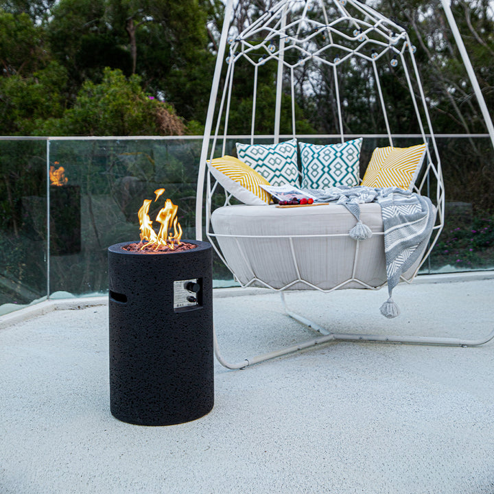 Lava Tube Outdoor Fire Pit Table - Liquid Propane