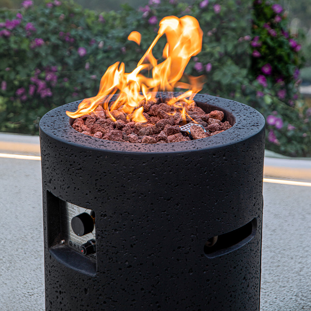 Lava Tube Outdoor Fire Pit Table - Liquid Propane