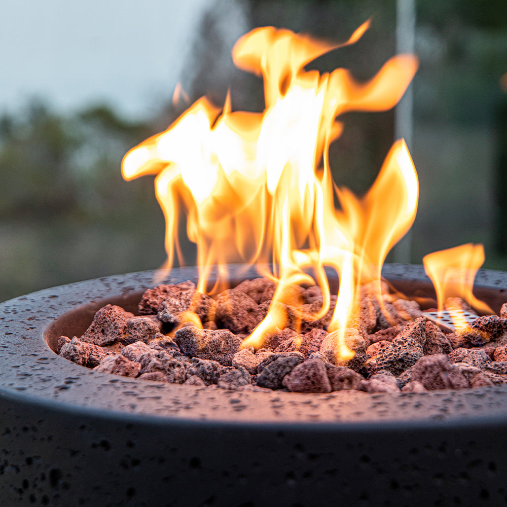 Lava Tube Outdoor Fire Pit Table - Liquid Propane