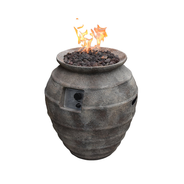 Pompeii Outdoor Tube Fire Pit Table - Liquid Propane