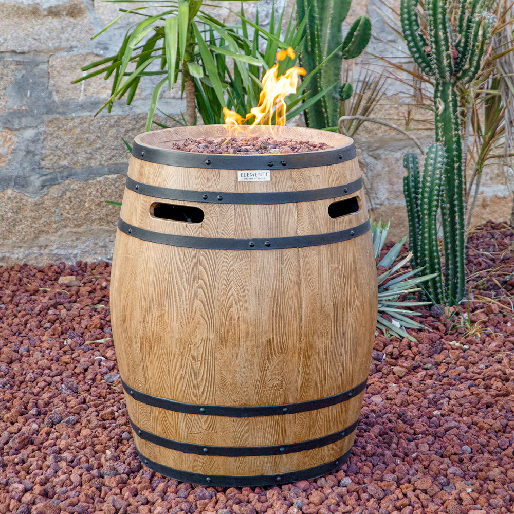 Napa Barrel Outdoor Fire Pit Table Reinforced Concrete - 27 Inch - Liquid Propane - view 2