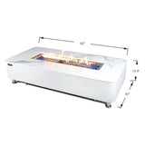 Athens Outdoor Bianco White Fire Pit Table - Select Fuel Type