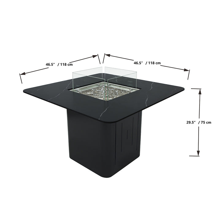 Elementi Plus Propane Fire Pit Black