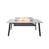 Elementi Plus Oslo Propane Fire Pit White, 70 x 35 Inches - Select Fuel Type