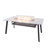 Elementi Plus Oslo Propane Fire Pit White, 70 x 35 Inches - Select Fuel Type