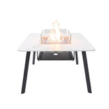Elementi Plus Helsinki Fire Pit White, 46.5 x 46.5 Inches - Select Fuel Type