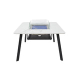 Elementi Plus Helsinki Fire Pit White, 46.5 x 46.5 Inches - Select Fuel Type
