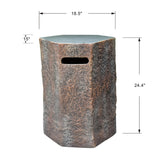 Elementi Outdoor Propane Tank Cover Hideaway Fire pits Accessories Side Table