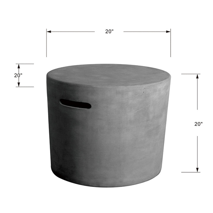 Elementi Outdoor Propane Tank Cover Hideaway Fire pit Accessories Side Table