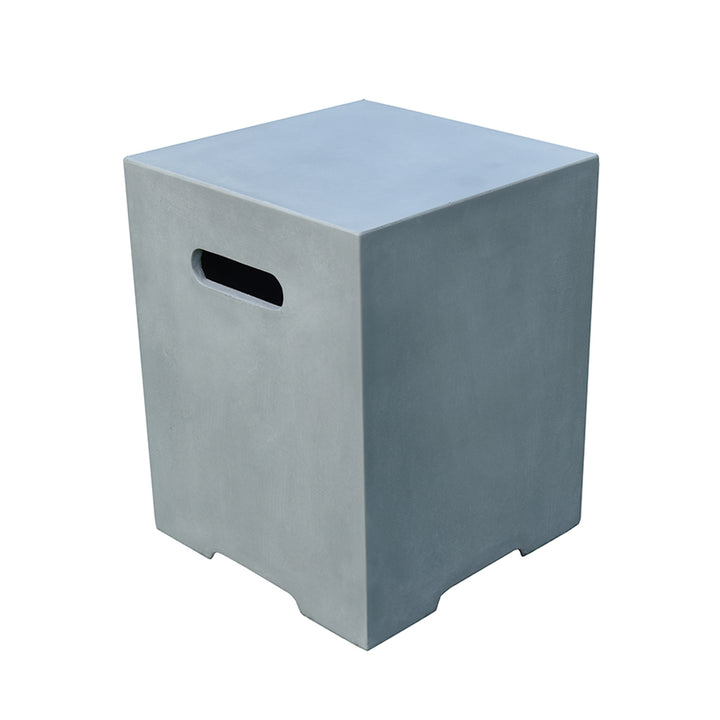 Elementi Concrete Propane Tank Cover Square 20 Inches - Grey