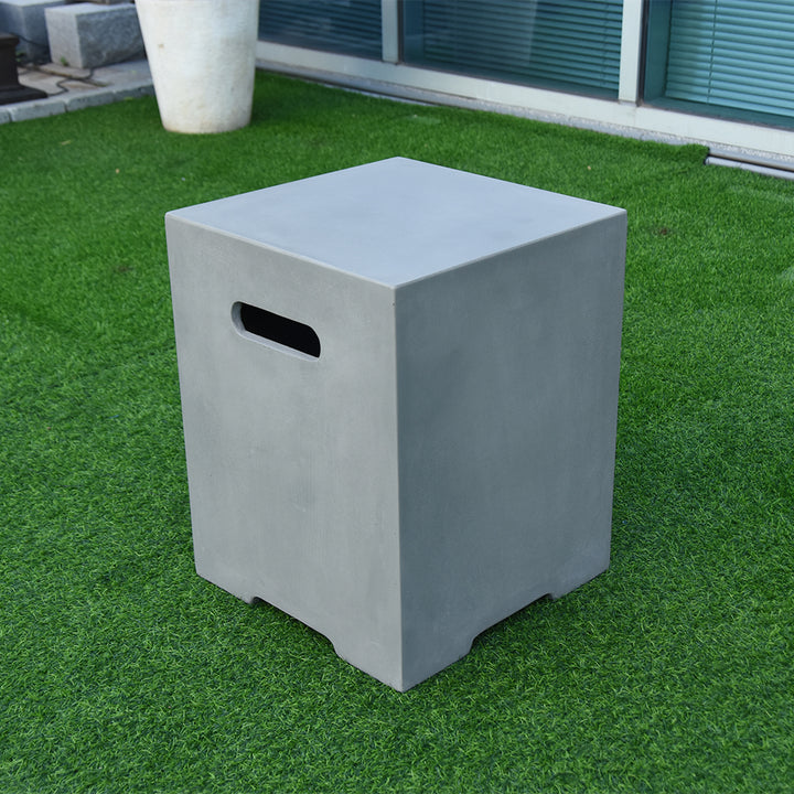 Elementi Concrete Propane Tank Cover Square 20 Inches - Grey