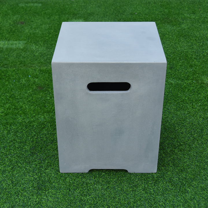 Elementi Concrete Propane Tank Cover Square 20 Inches - Grey