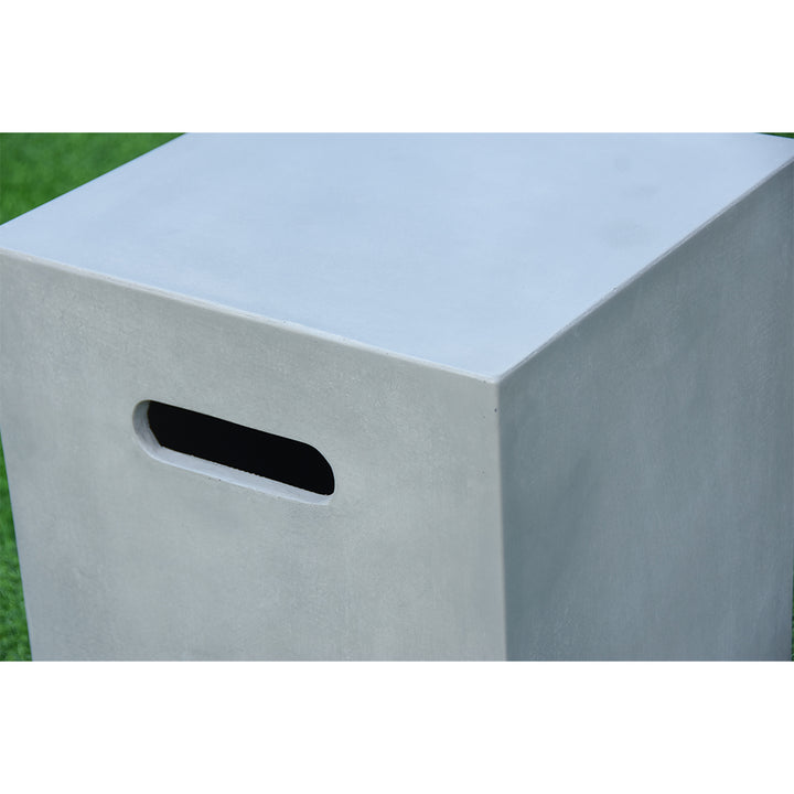 Elementi Concrete Propane Tank Cover Square 20 Inches - Grey