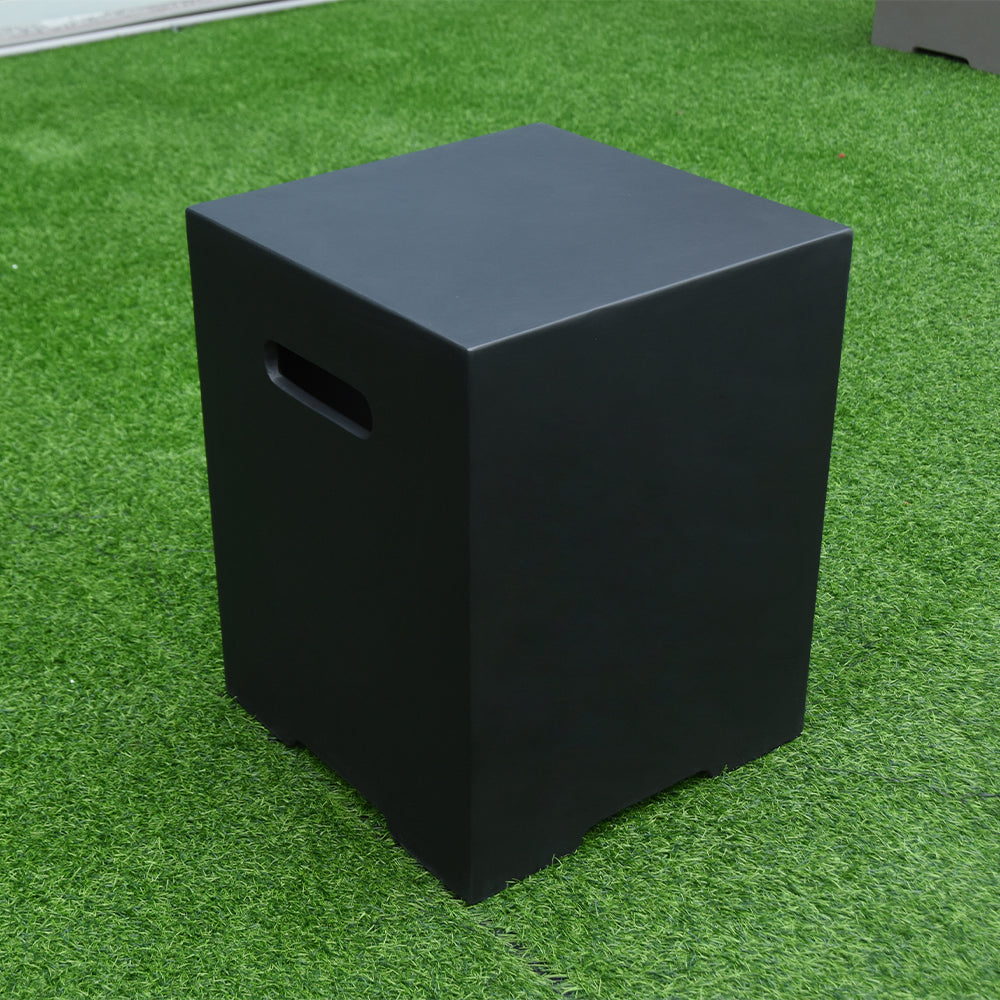 Modeno Concrete Propane Tank Cover Square 20 Inches - Black