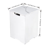 Elementi Plus Square Propane Tank Cover Hideaway Table - Bianco White, 15.9 x 15.9 x 24.9 Inches