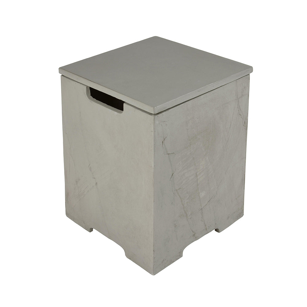 Elementi Plus Square Propane Tank Cover Hideaway Table - Space Grey, 15.9 x 15.9 x 20.5 Inches