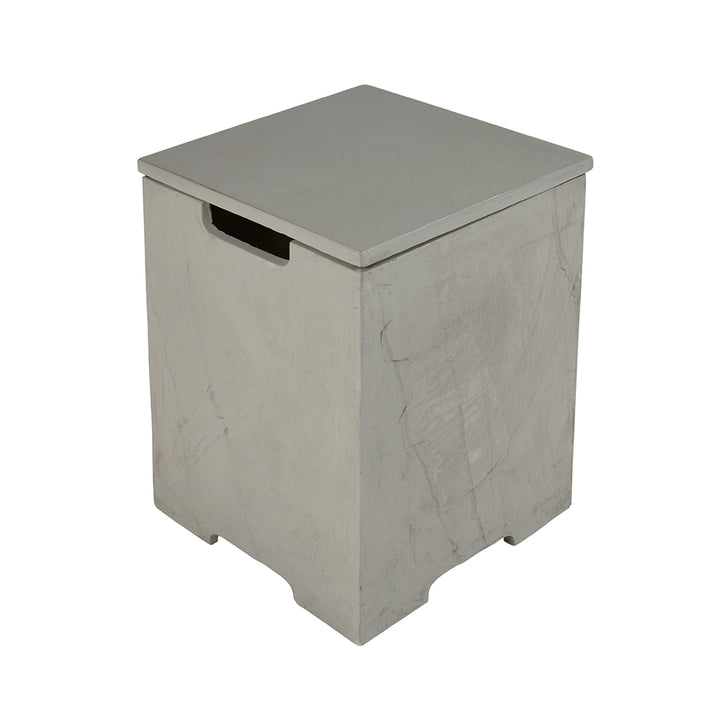 Elementi Plus Square Propane Tank Cover Hideaway Table - Space Grey, 15.9 x 15.9 x 20.5 Inches