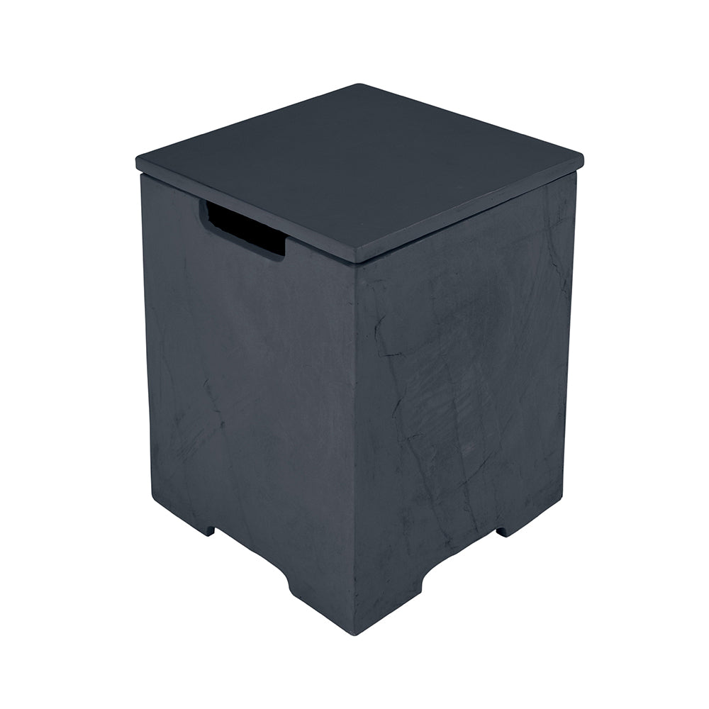 Elementi Plus Square Propane Tank Cover Hideaway Table - Slate Black, 15.9 x 15.9 x 20.5 Inches