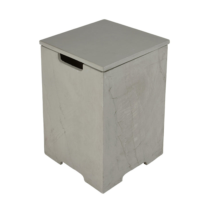 Elementi Plus Square Propane Tank Cover Hideaway Table - Space Grey, 15.9 x 15.9 x 24.9 Inches