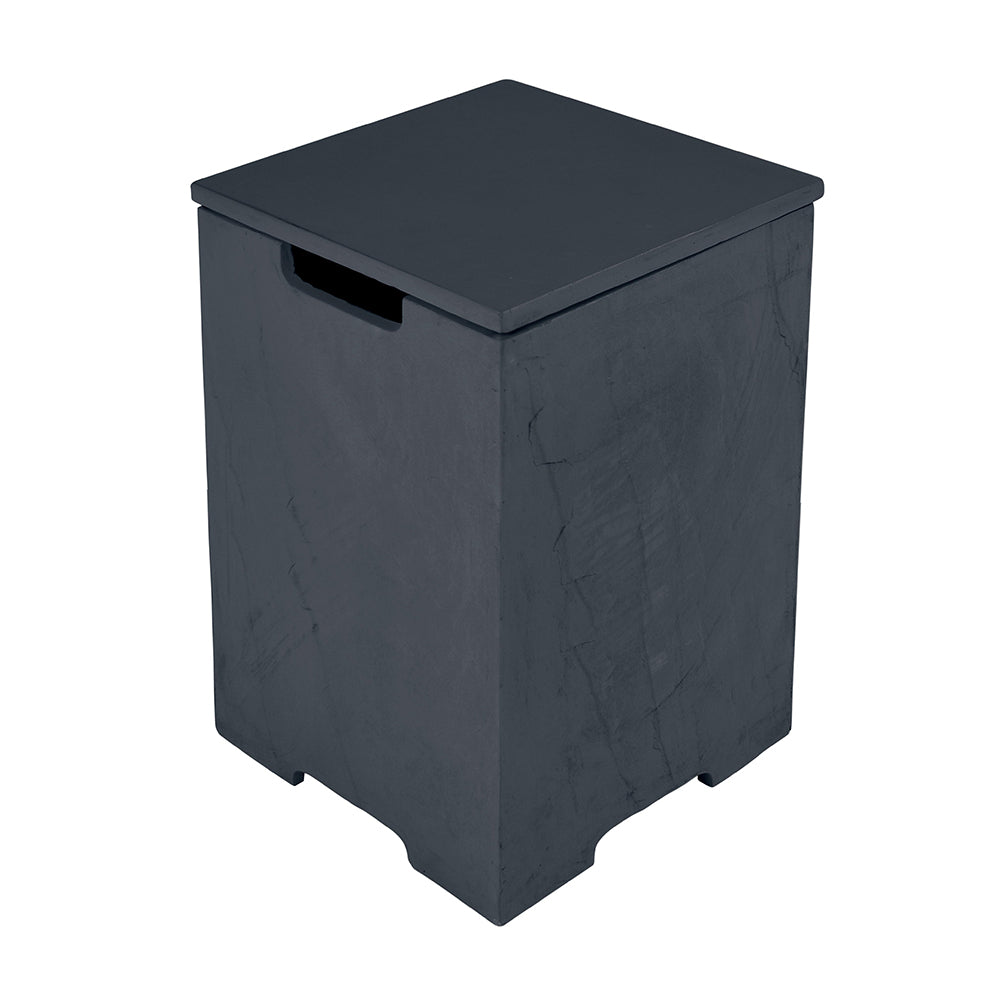 Elementi Plus Square Propane Tank Cover Hideaway Table - Slate Black, 15.9 x 15.9 x 24.9 Inches