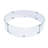 Elementi Plus Round Tempered Glass Wind Screen for Outdoor Fire Pit - 25.4 x 25.4 x 7.1 inches