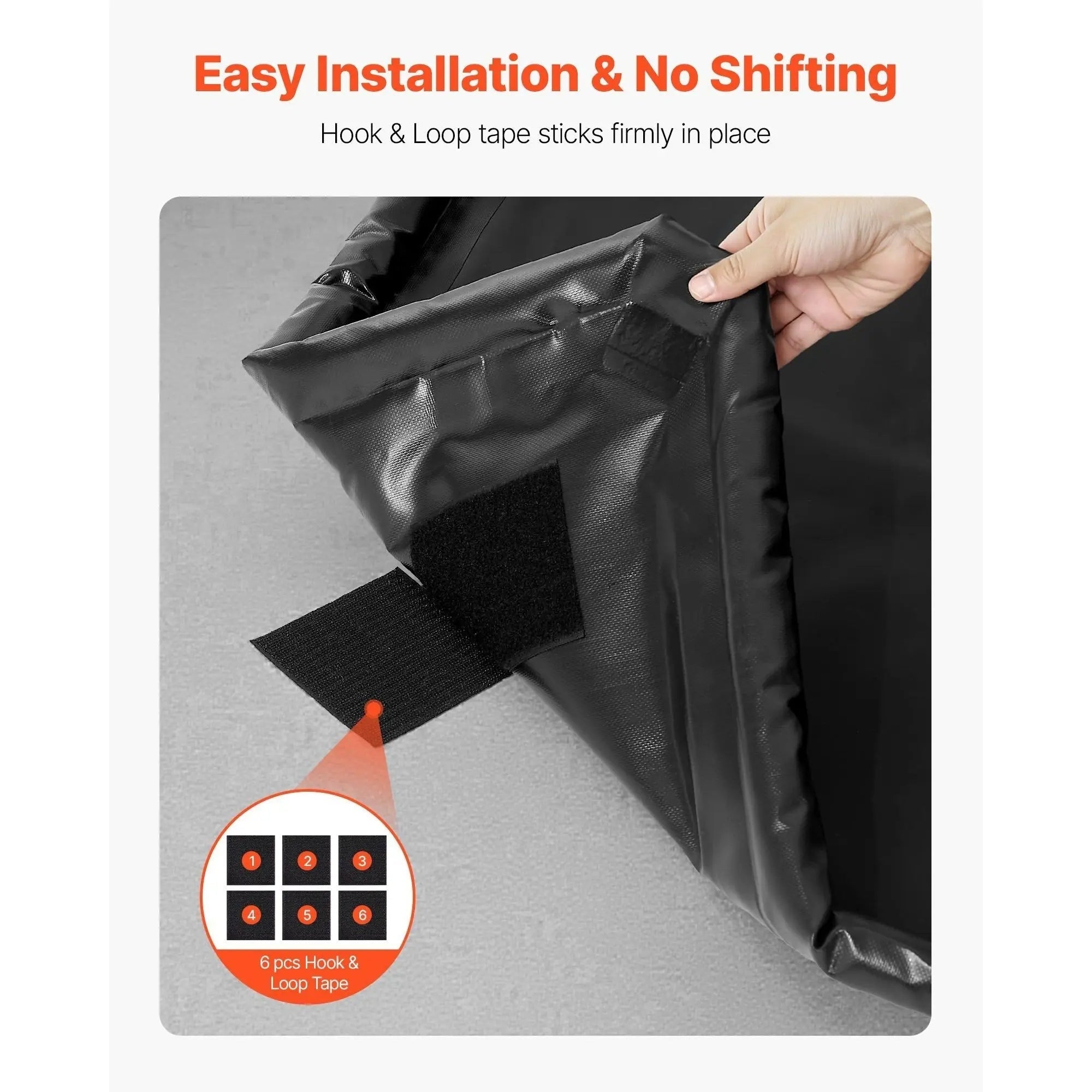 Waterproof Garage Floor Mat with Squeegee, 7 ft 9 in x 18 ft