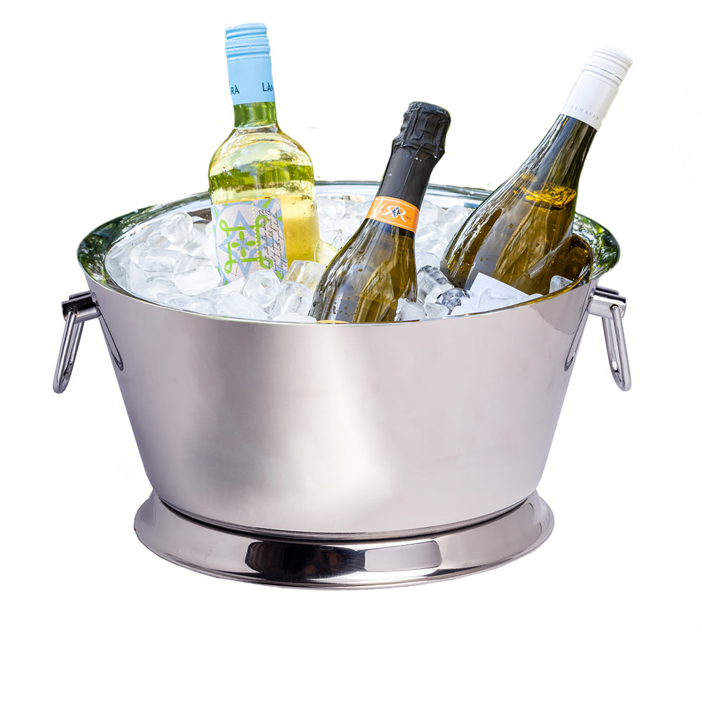 Beverage Tub for Parties Stainless Steel Drink Tub Cooler Ice Bucket - Various Sizes