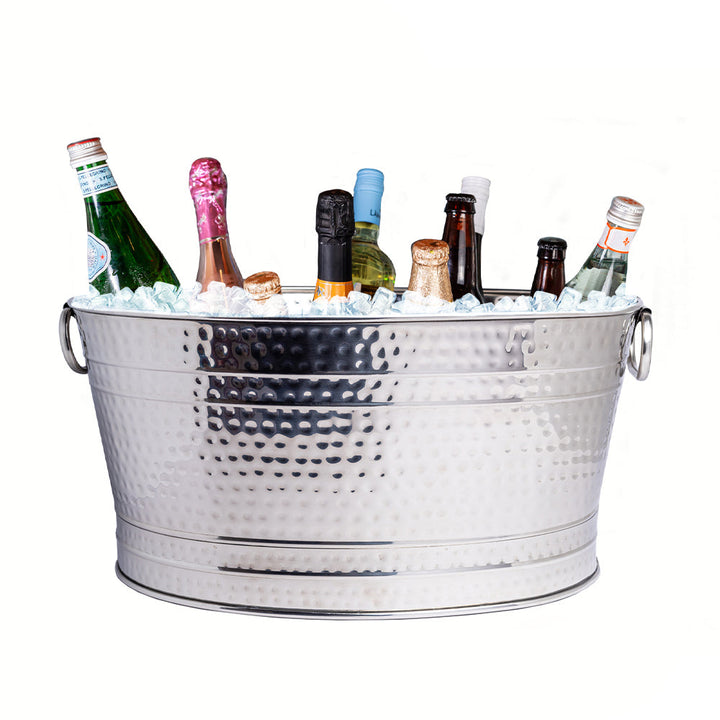 Beverage Tub for Parties Stainless Steel Drink Tub Cooler Ice Bucket - Various Sizes