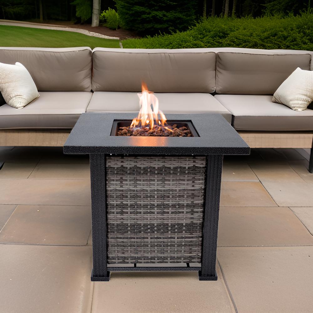 Outdoor Metal Fire Pit Table 50,000 BTUs - Propane Fuel Type