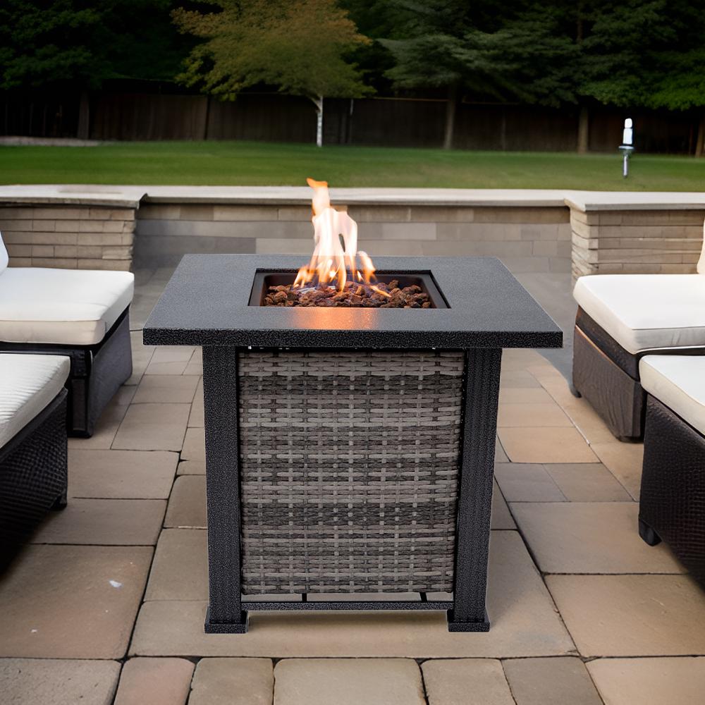 Outdoor Metal Fire Pit Table 50,000 BTUs - Propane Fuel Type