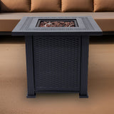 Outdoor Metal Fire Pit Table 50,000 BTUs - Propane Fuel Type
