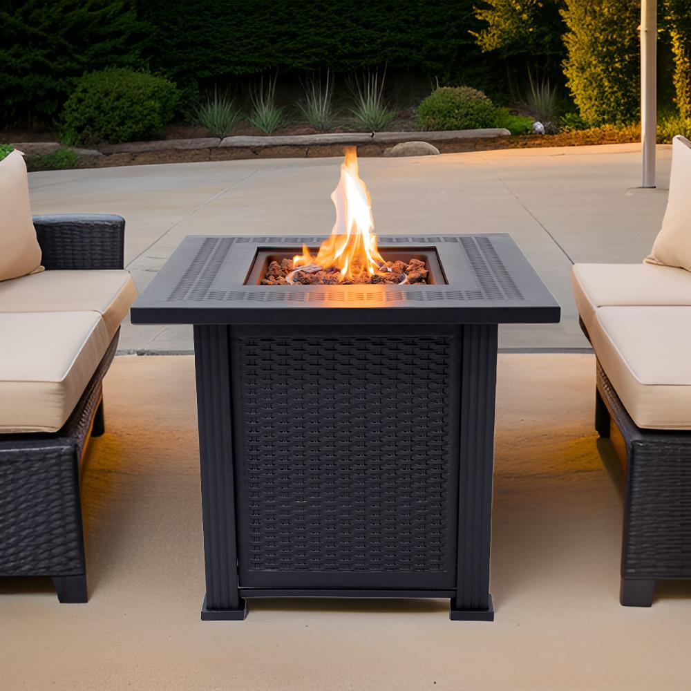Outdoor Metal Fire Pit Table 50,000 BTUs - Propane Fuel Type