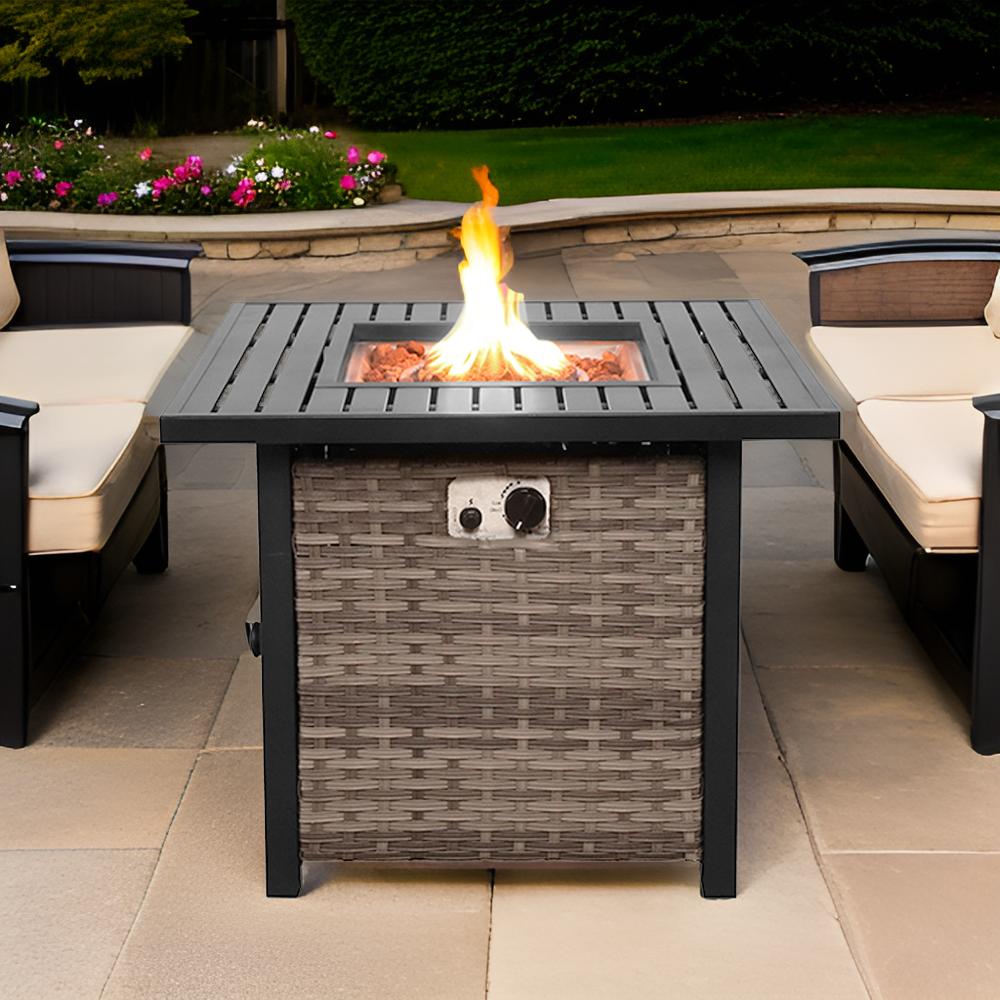 Outdoor Metal Fire Pit Table 50,000 BTUs - Propane Fuel Type