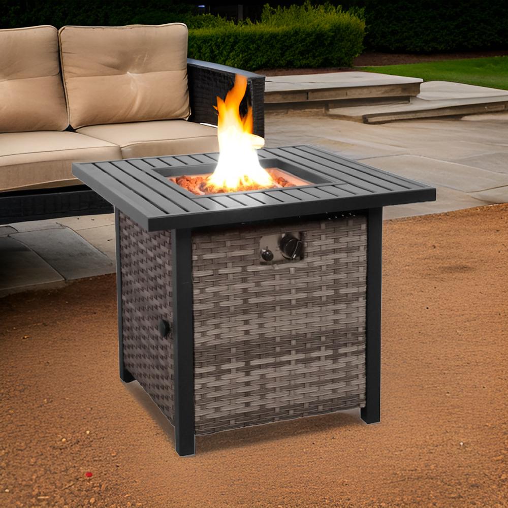 Outdoor Metal Fire Pit Table 50,000 BTUs - Propane Fuel Type