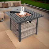 Outdoor Metal Fire Pit Table 50,000 BTUs - Propane Fuel Type