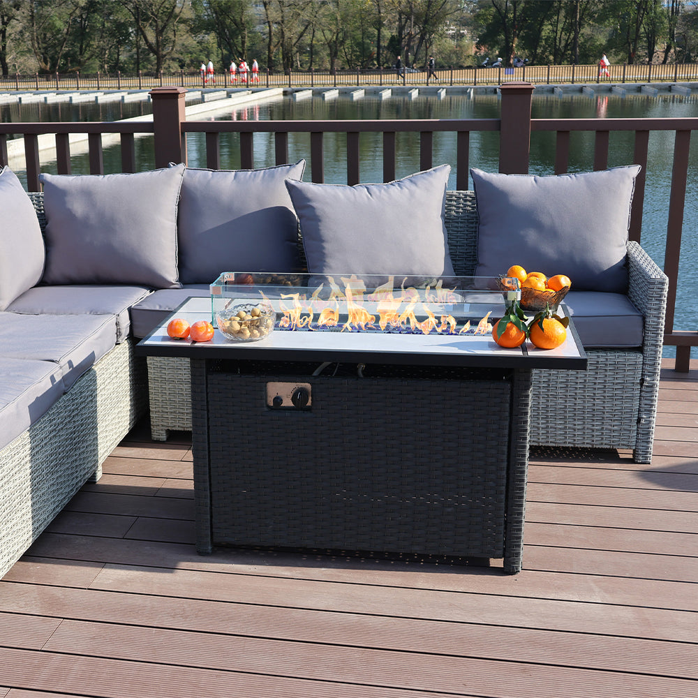 Outdoor Metal Fire Pit Table 50,000 BTUs - Propane Fuel Type
