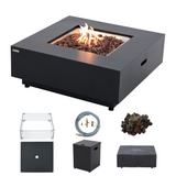Propane Fire Pit Table Outdoor 50,000 BTU Firepits for Outside CSA Certified