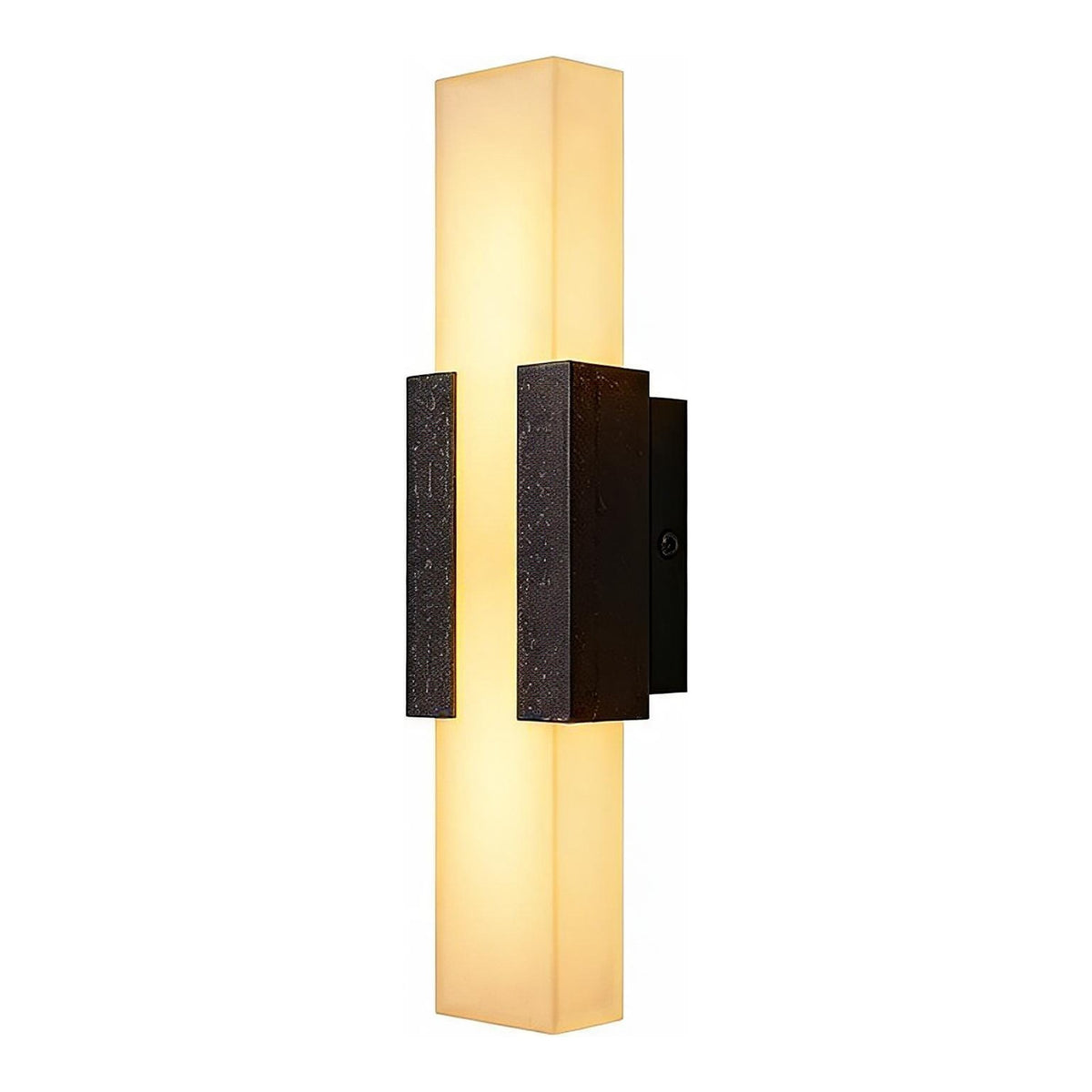 Black LED Outdoor Wall Light, Dimmable Acrylic Porch Light