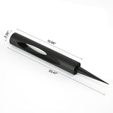 Black low voltage LED landscape path light, 20.47" long, 13.98" wide, 2.36" diameter