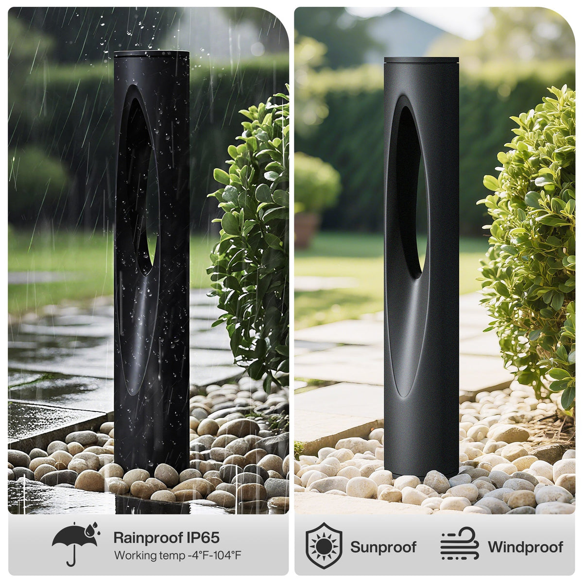 Low Voltage LED Landscape Path Lights Six Pack, Warm White, Waterproof