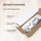 Open box with brass vanity light, smoky gray ripple glass, wrapped in foam and plastic